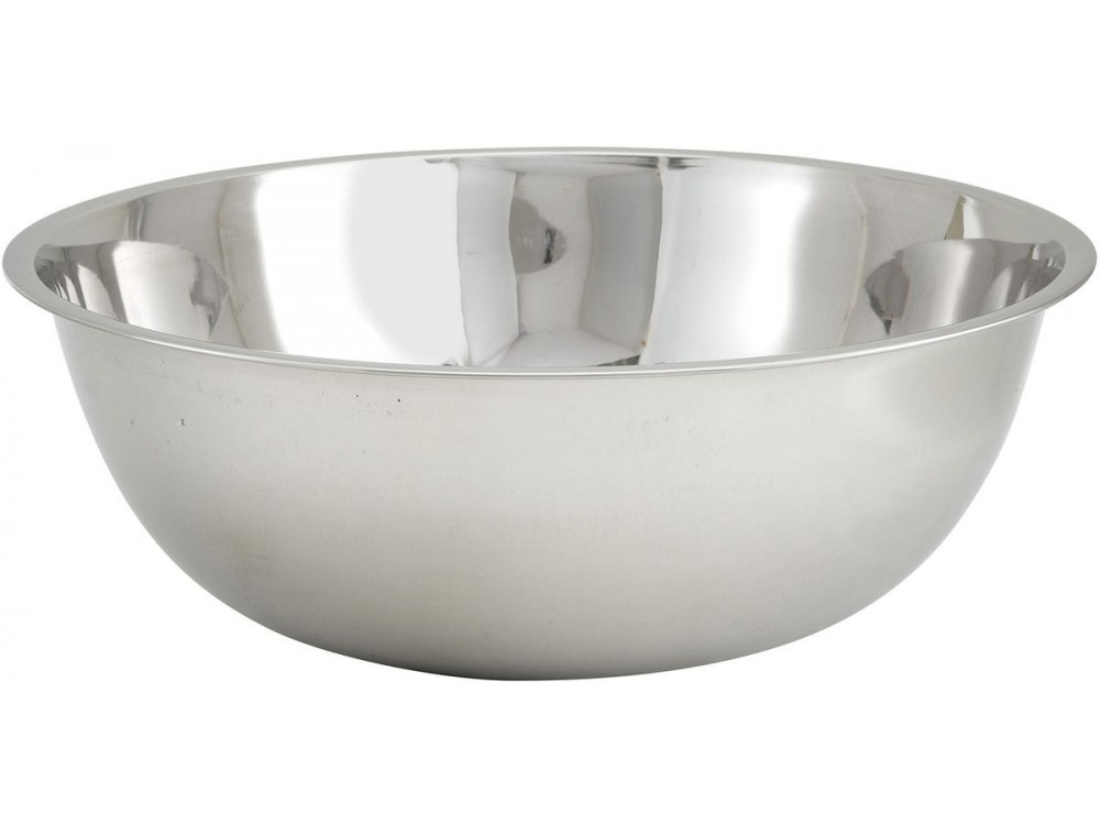 Winco MXBT-2000Q 20 Quart Stainless Steel All-Purpose True Capacity Mixing Bowl