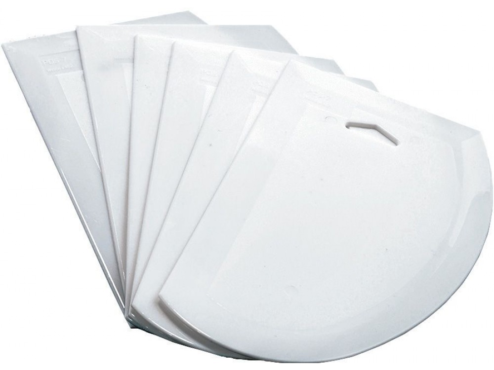 Winco PDS-7 Plastic 7-1/2" x 4-3/4" 6pcs/pk Dough Scrapers