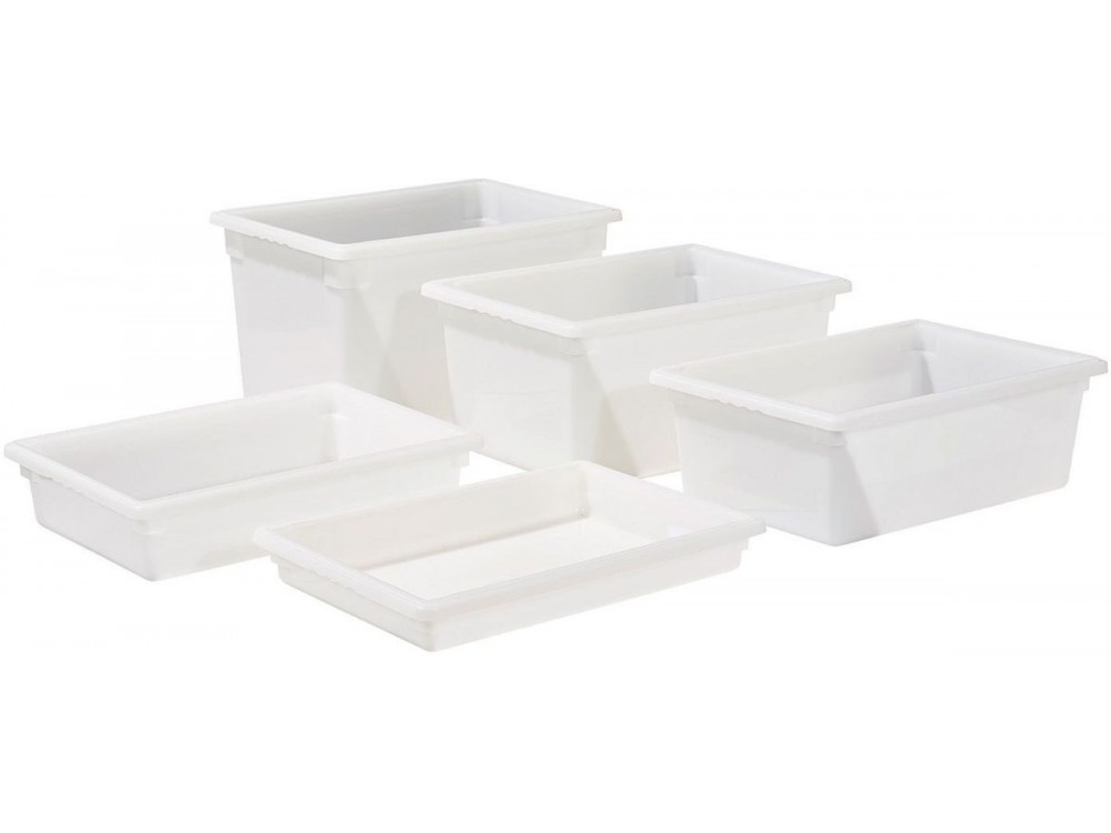 Winco PFFW-9 18" x 26" x 9" White Polypropylene Food Storage Box