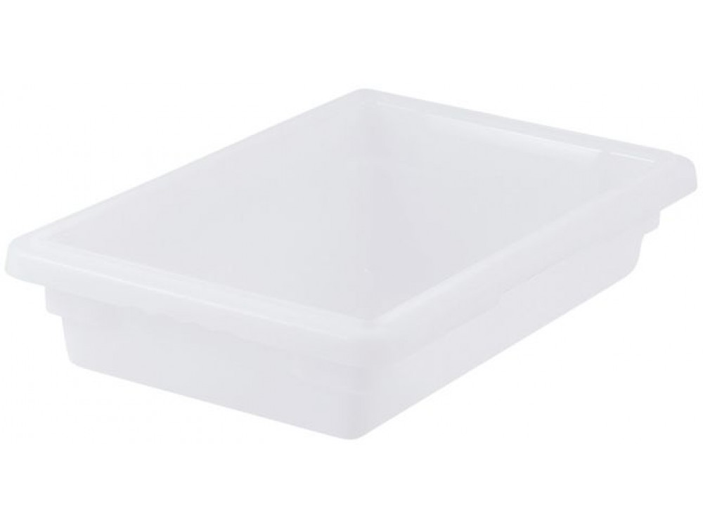 Winco PFHW-3 3"D Half White Polypropylene Box Food Storage