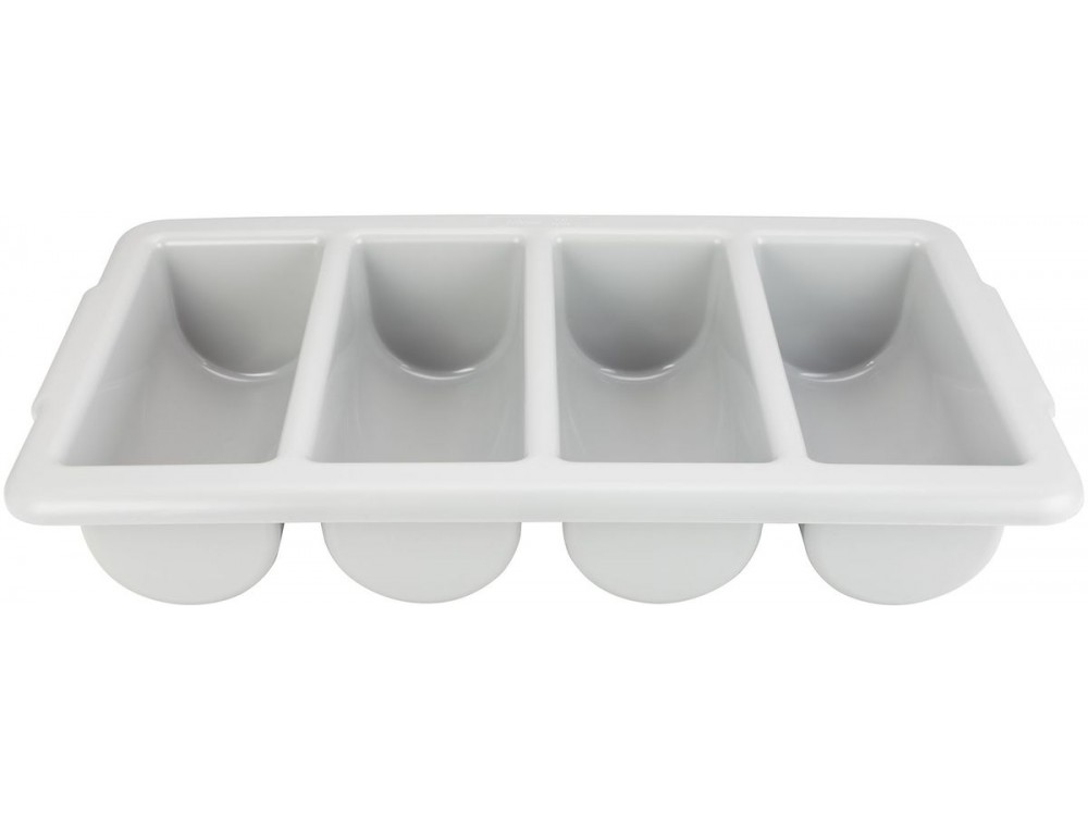 Winco PL-4B 4 Compartment Polypropylene Cutlery Bin