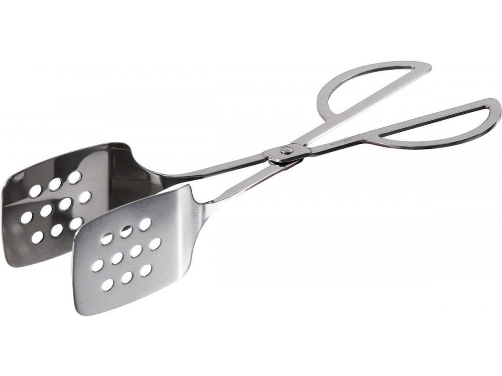 Winco PT-10P Perforated Scissor Style Stainless Steel 10" Pastry Tong