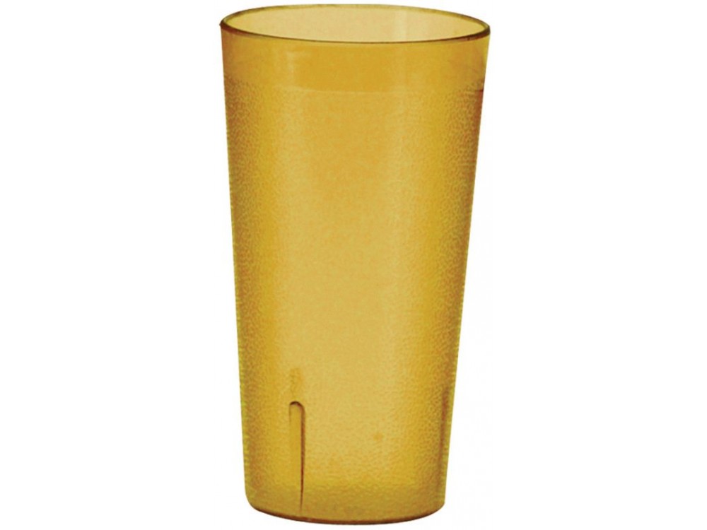 Winco PTP-16A Amber 16oz Pebbled Tumblers