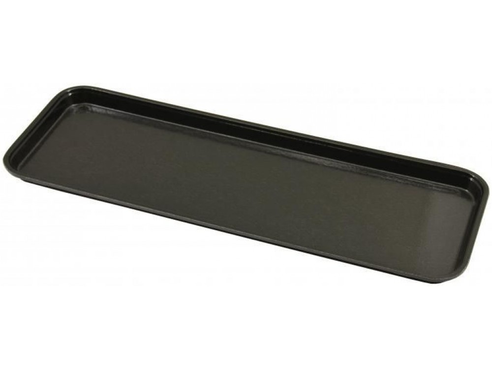 Omcan 24381 25.5" x 8.7" Black Fiberglass Market Tray