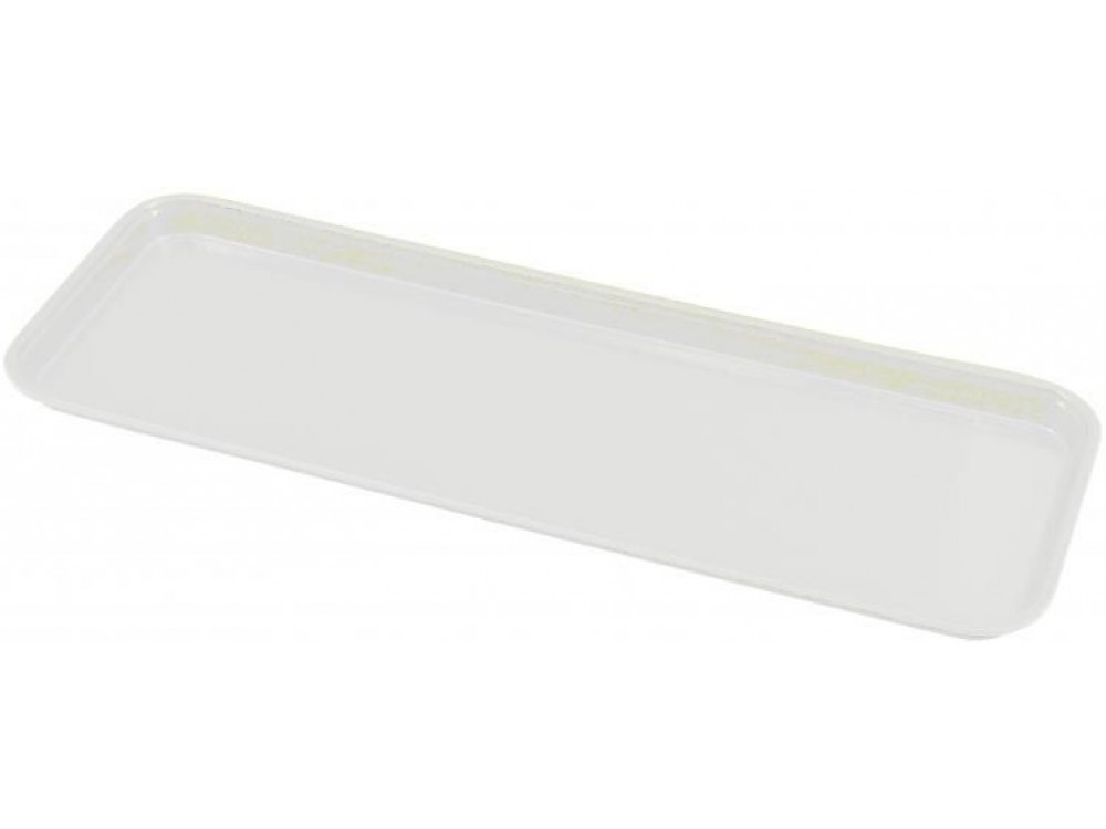 Omcan 24380 25.5" x 8.7" White Fiberglass Market Tray