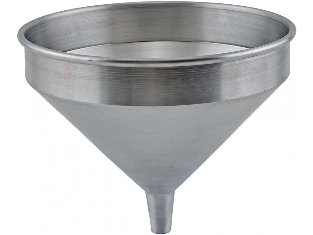 Winco SAF-4 9-1/8" Dia x 7-3/4"H 2 Quart Spun Aluminum Funnel