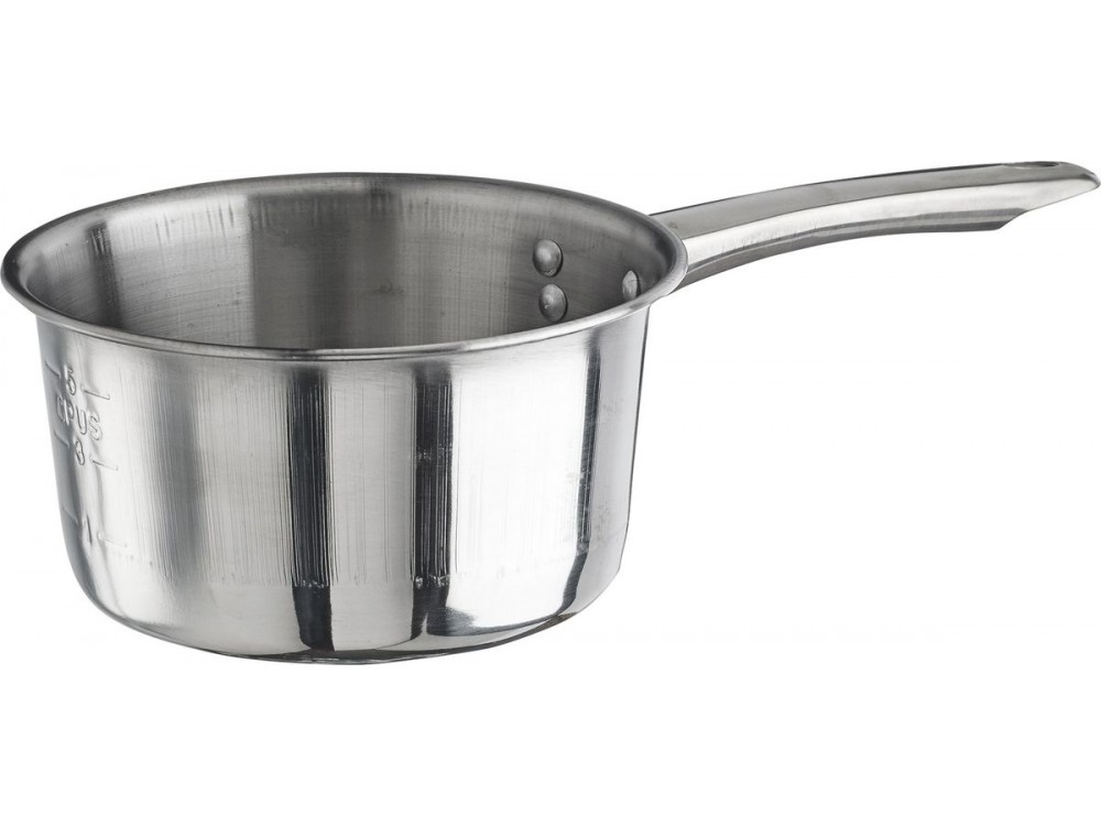 Winco SAP-2 Mirror Finish Stainless Steel 2 Quart Sauce Pan