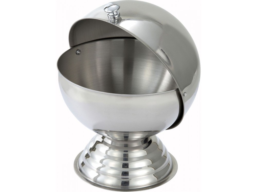 Winco SBR-30 Roll Top Stainless Steel 20oz Sugar Bowl