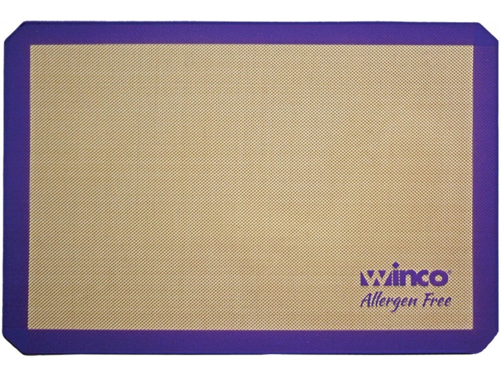Winco SBS-21PP Two Third-size 14-7/16" x 20-1/2" Allergen Free Purple Silicone Baking Mat