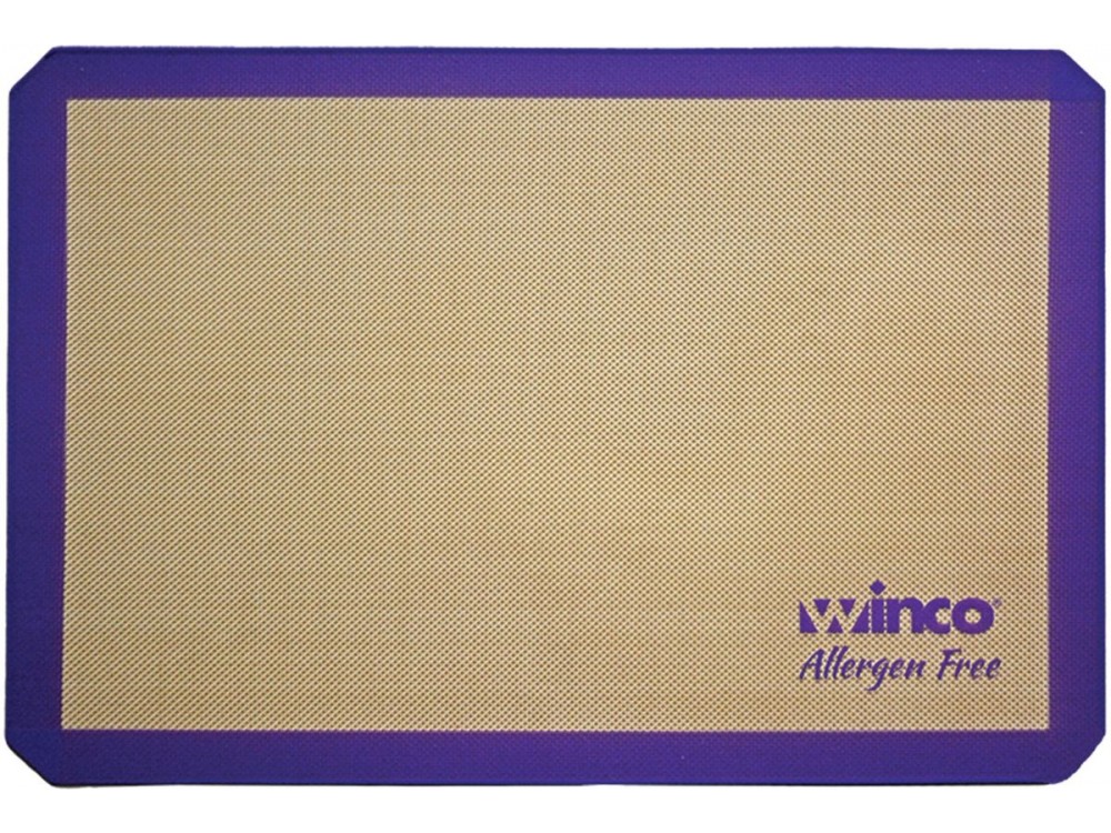 Winco SBS-24PP Full-size 16-3/8" x 24-1/2" Allergen Free Purple Silicone Baking Mat