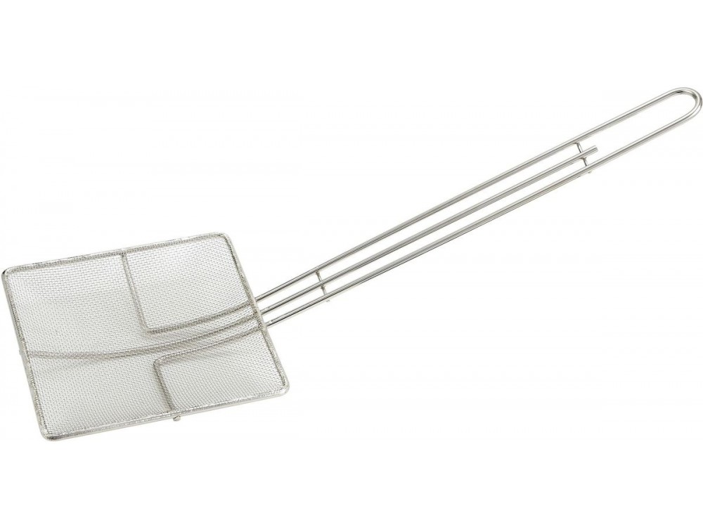 Winco SCF-6S Square Nickel Plated 6-3/4" Mesh Skimmer