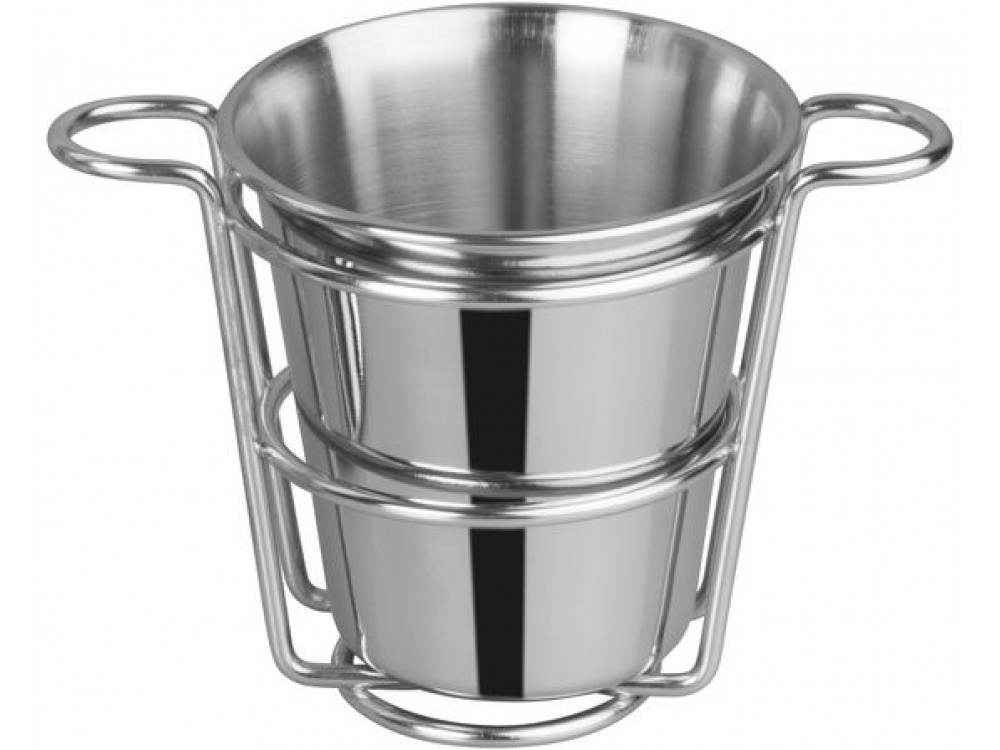 Winco SFCW-4S Stainless Steel Fry Cup with Wire Holder