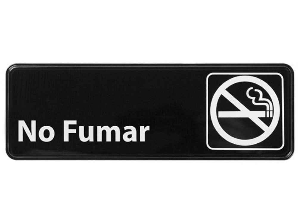 Winco SGN-364 Spanish "No Smoking" Information Sign