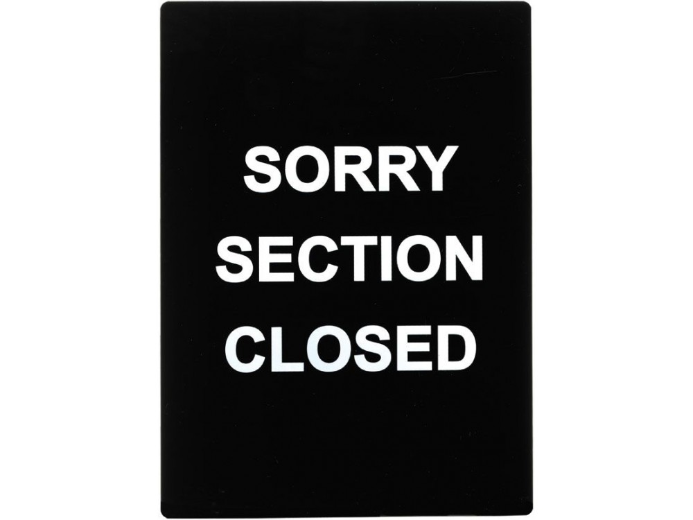 Winco SGN-804 Sorry Section Closed Stanchion Sign