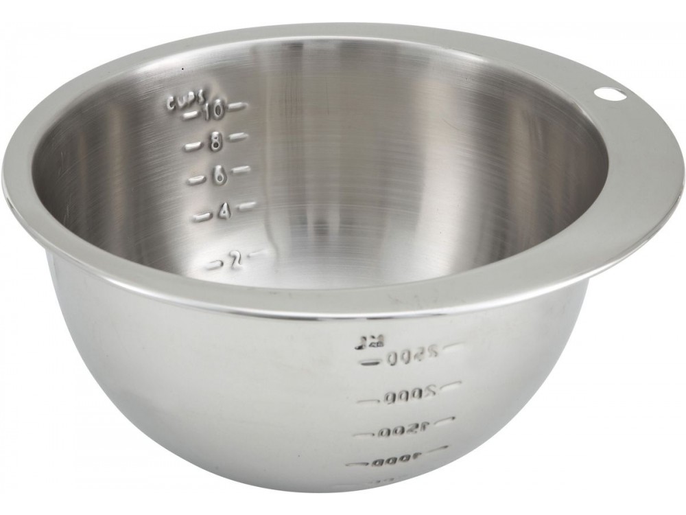 Winco SMB-10 Stainless Steel 10 Cups Measuring Bowl