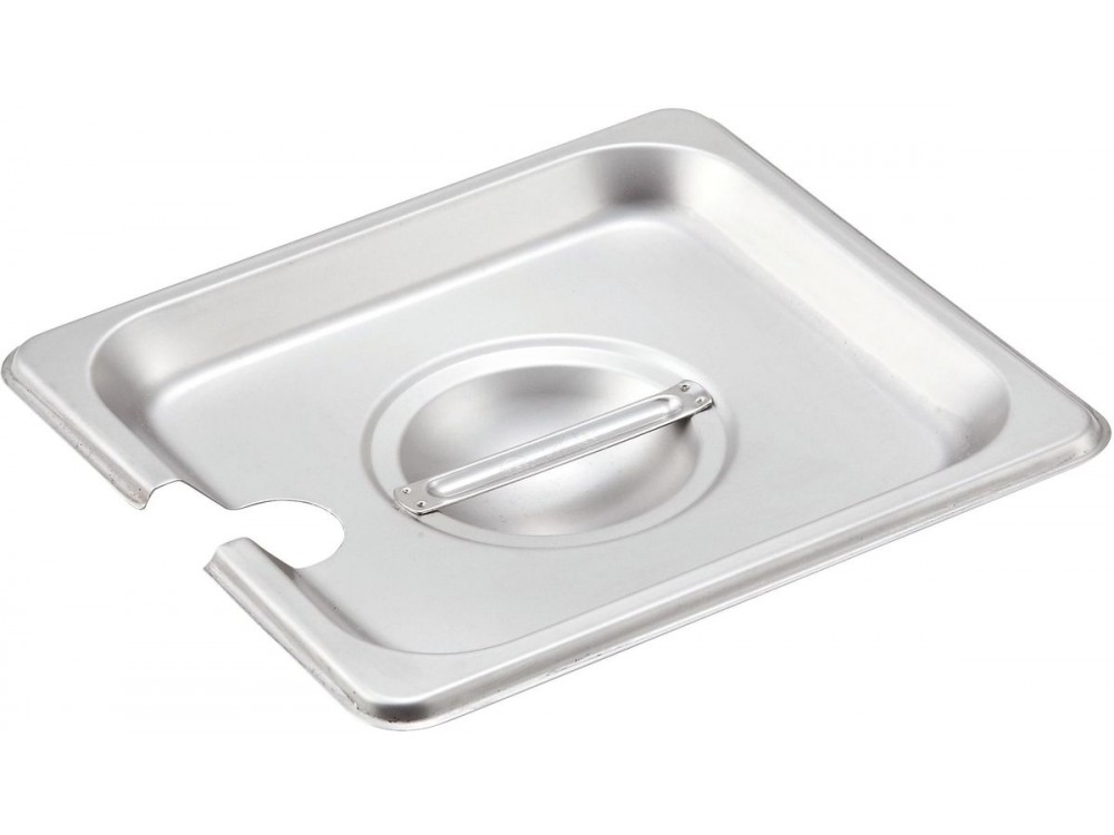 Winco SPCS 1/6 Size Slotted Stainless Steel Steam Pan Cover