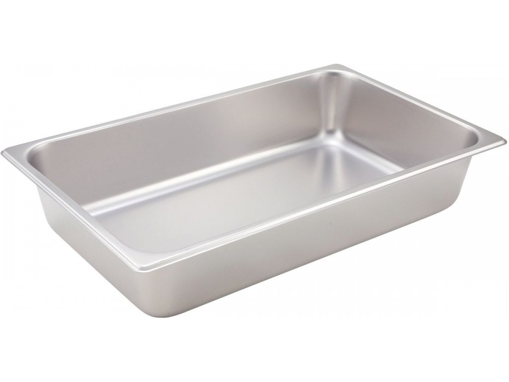 Winco SPF4 Full-size 4" 25 Ga Stainless Steel Straight-sided Steam Pan