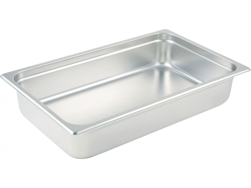 Winco SPJL-104 Full-size 2-1/2" 25 Ga Stainless Steel Anti-jam Steam Pan