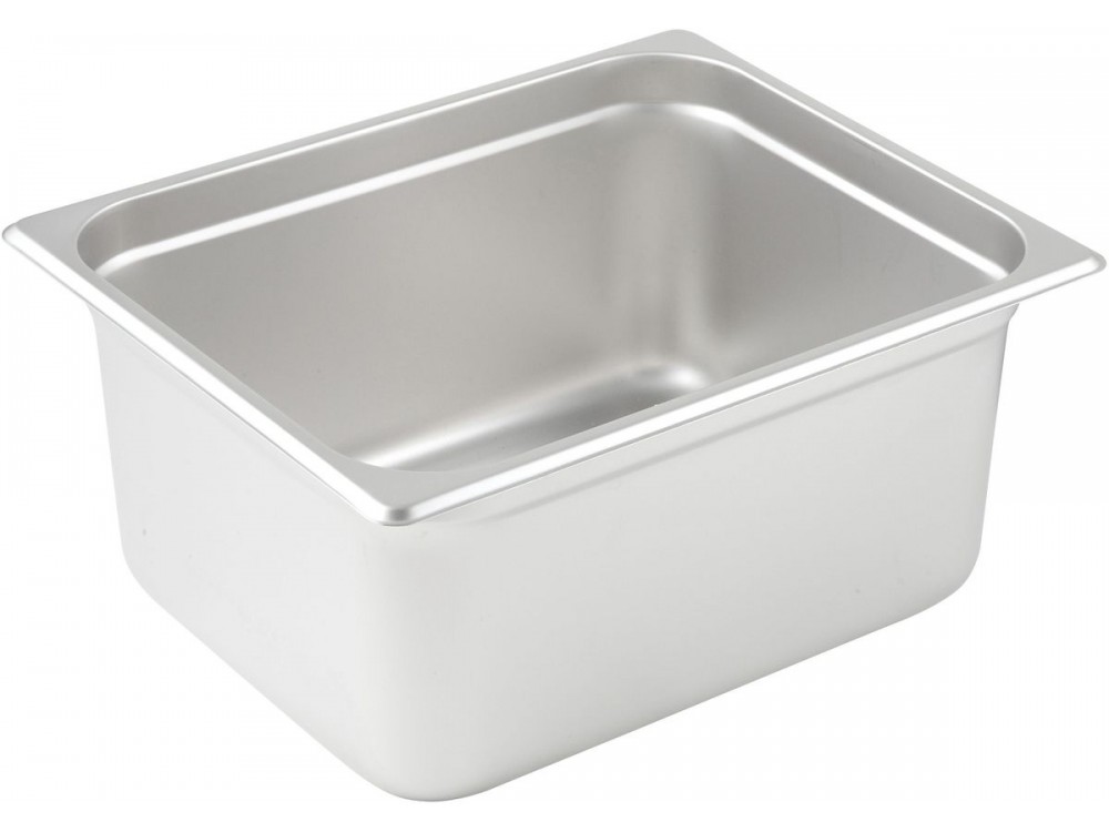 Winco SPJL-206 Half-size 6" 25 Ga Stainless Steel Anti-jam Steam Pan