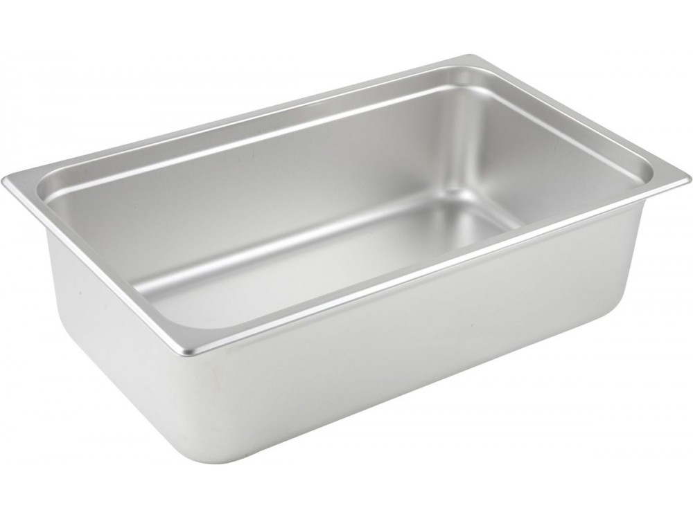 Winco SPJM-106 Full-size 6" 24 Ga Stainless Steel Anti-jam Steam Pan
