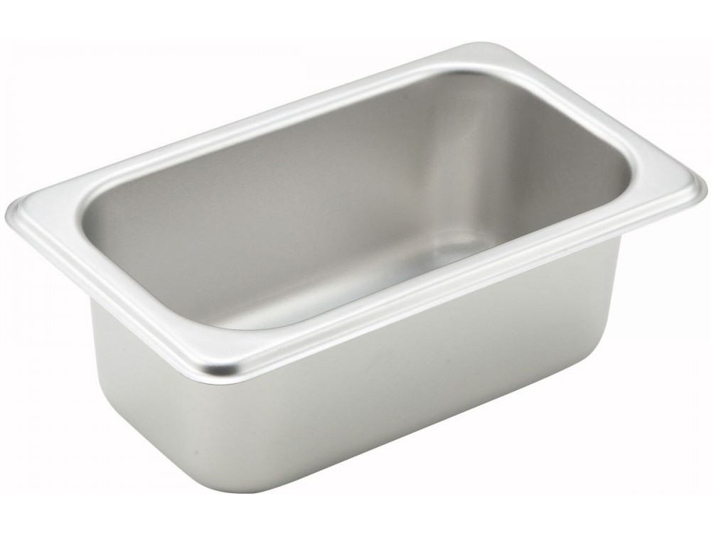 Winco SPN2 1/9 Size 2-1/2" 25 Ga Stainless Steel Straight-sided Steam Pan