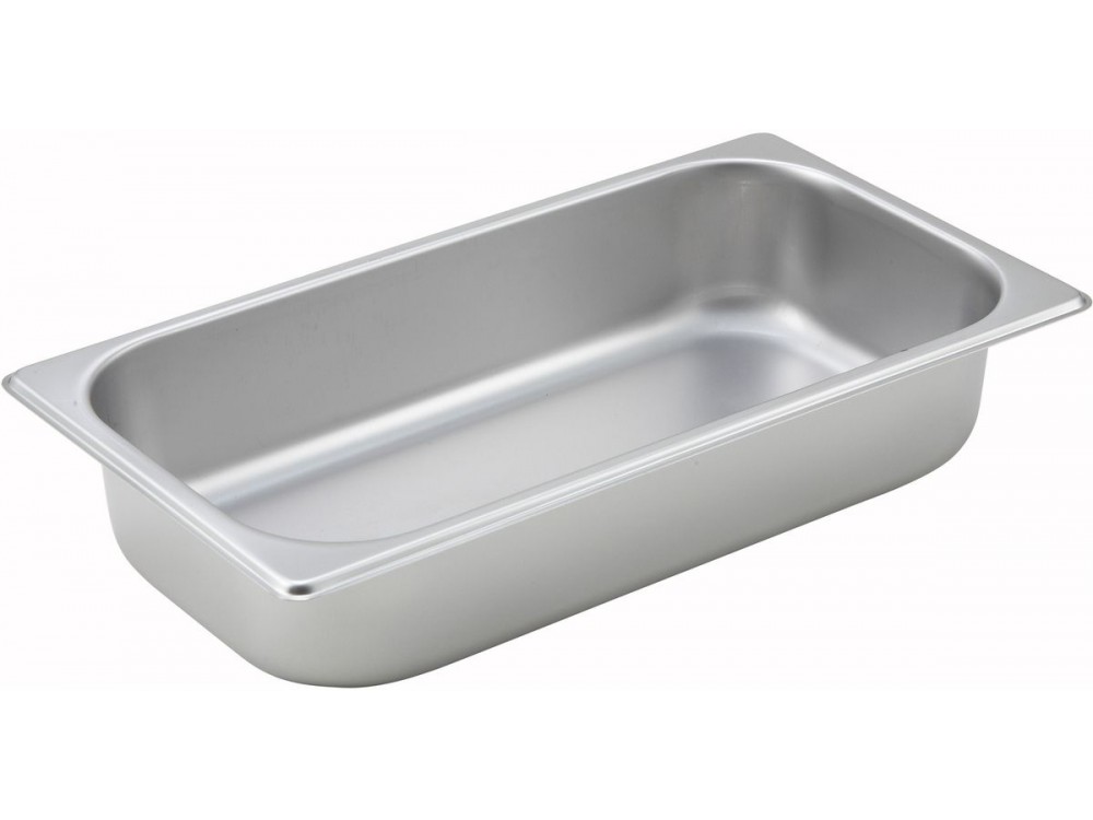 Winco SPT2 1/3 Size 2-1/2" 25 Ga Stainless Steel Straight-sided Steam Pan