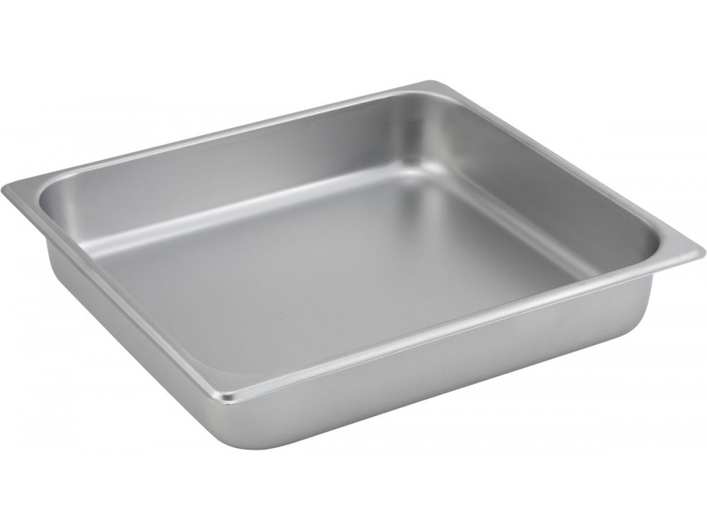 Winco SPTT2 2/3 Size 2-1/2" 25 Ga Stainless Steel Straight-sided Steam Pan