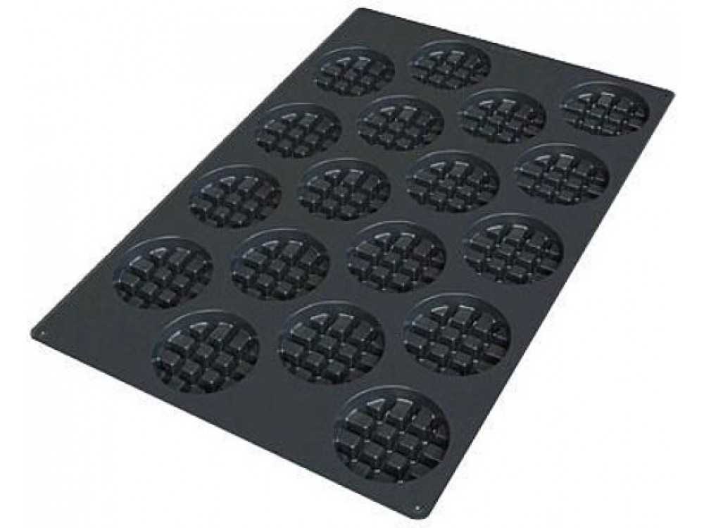 Silikomart SQ051 Black Round Waffle Mold