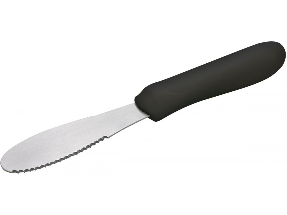 Winco TKP-31 Black Polypropylene Handle 3-5/8" x 1-1/4" Blade Sandwich Spreader