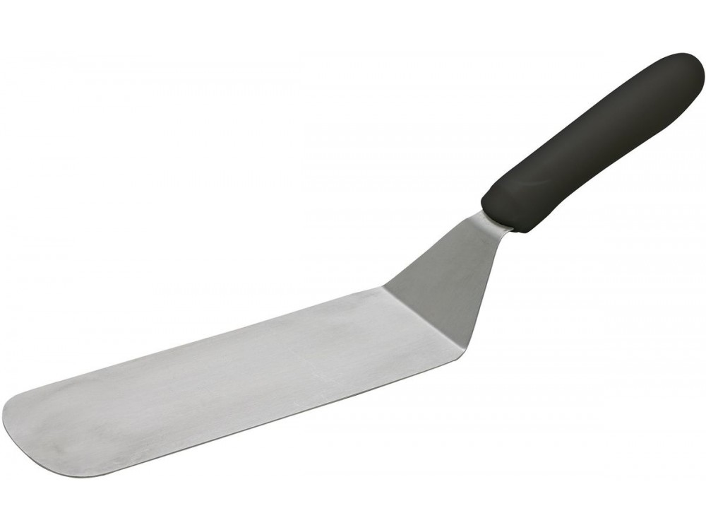 Winco TKP-90 Black Polypropylene Handle 8-1/4" x 2-7/8" Blade Flexible Turner with Offset