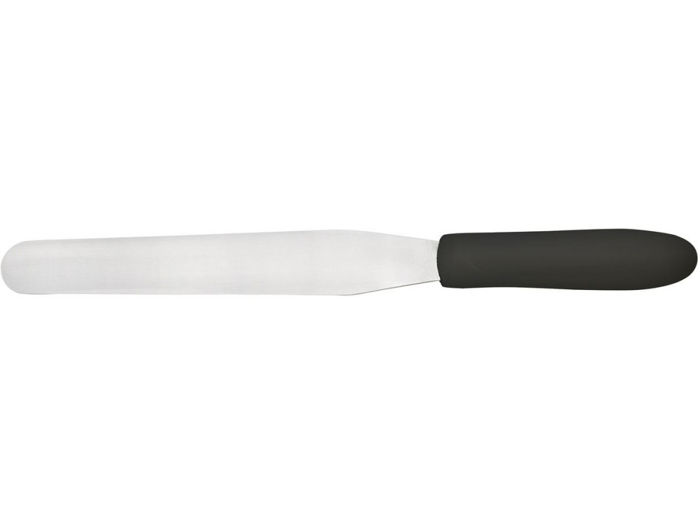 Winco TKPS-7 Black Polypropylene Handle 7-15/16" x 1-1/4" Blade Bakery Spatula