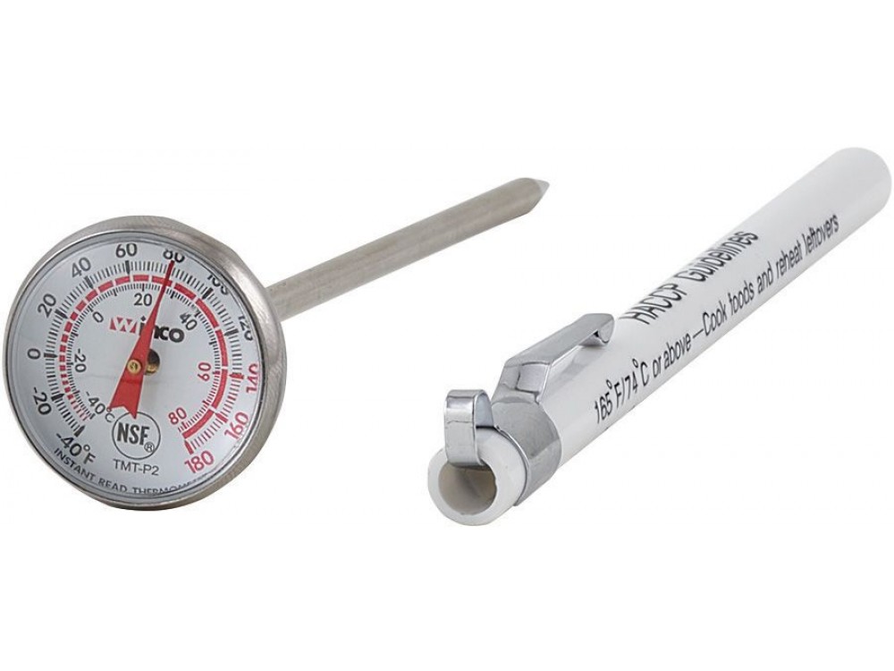 Winco TMT-P2 -40 to 180°F Range Pocket Test Thermometer