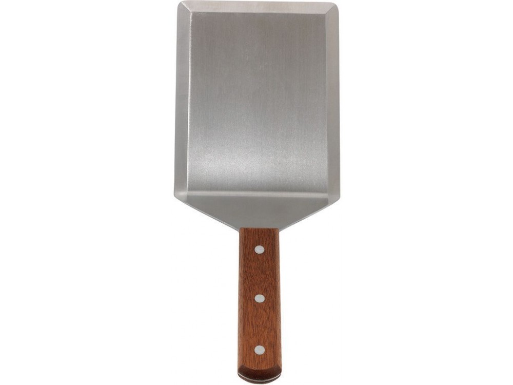 Winco TN56 Wooden Handle 5 x 6 Blade Extra Heavy Turner with Cutting Edge