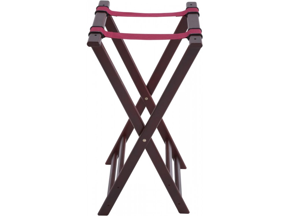 Winco TR-34W 32"H Mahogany Folding Tray Stand