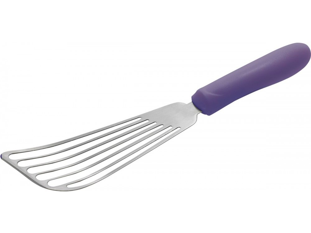 Winco TWP-60P Purple Polypropylene Handle 6-3/4" x 3-1/4" Blade Allergen Free Fish Spatula