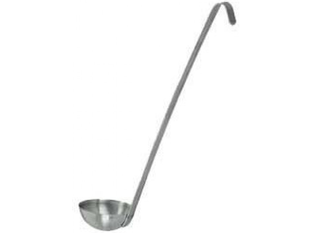 Omcan 80411 10Pcs 240 ml 14" Handle Two-Piece Stainless Steel Ladle