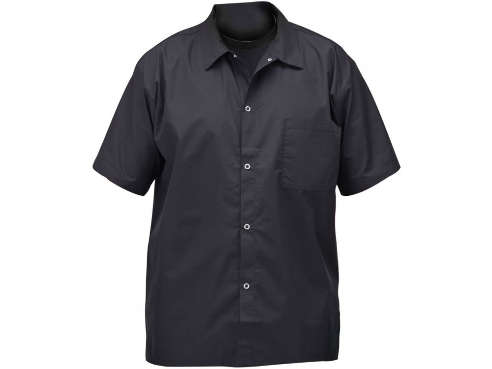 Winco UNF-1KS black S Chef shirts