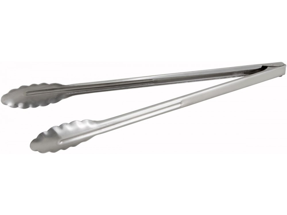 Winco UT-16 Heavyweight 0.9mm 16" Stainless Steel Utility Tong