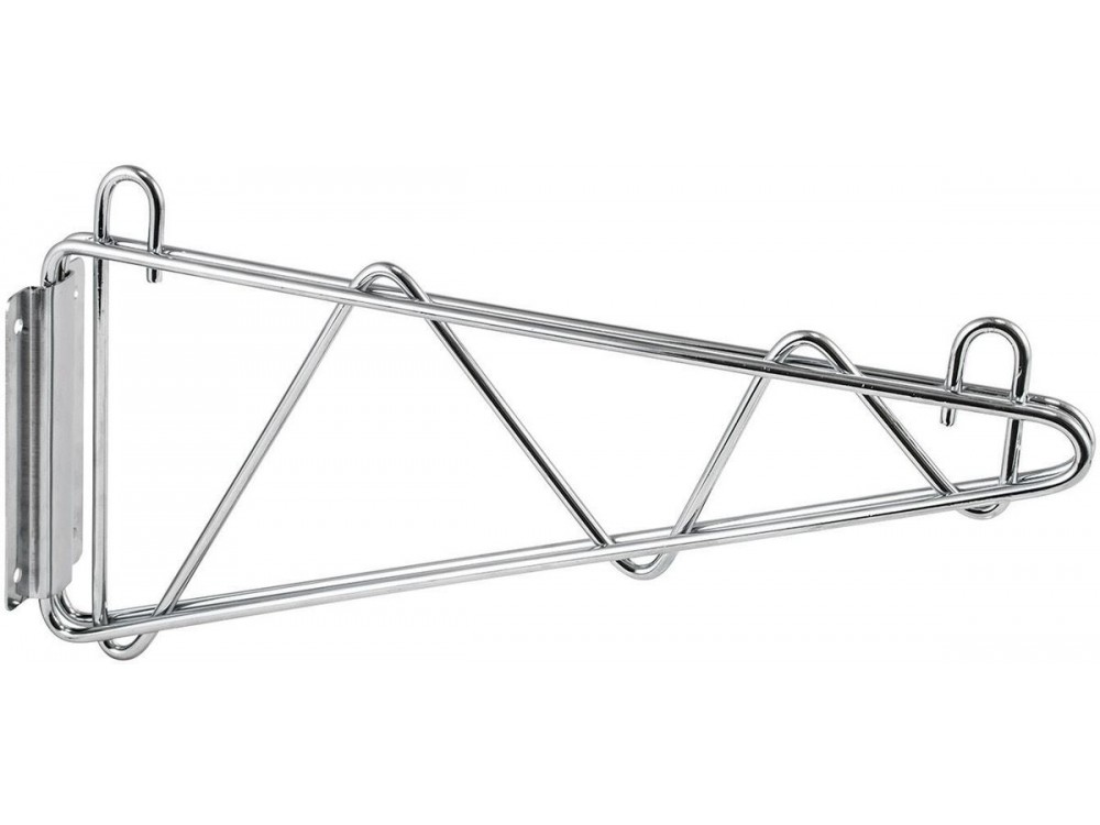 Winco VCB-21 Chrome Plated 21"W 1 Pair Shelving Wall Mount Brackets