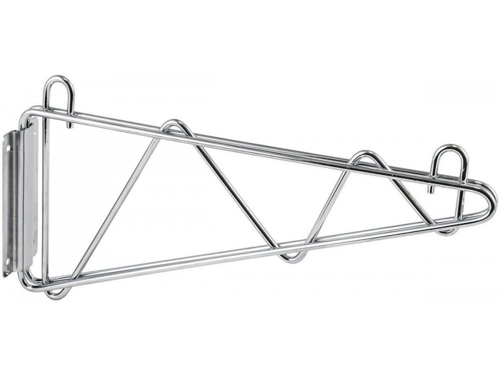 Winco VCB-24 Chrome Plated 24"W 1 Pair Shelving Wall Mount Brackets