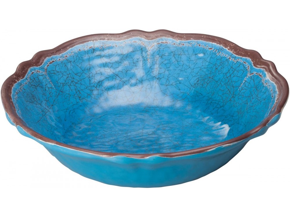 Winco WDM001-406 Blue 24 pcs/case 7-1/2" Diameter Melamine Hammered Bowl