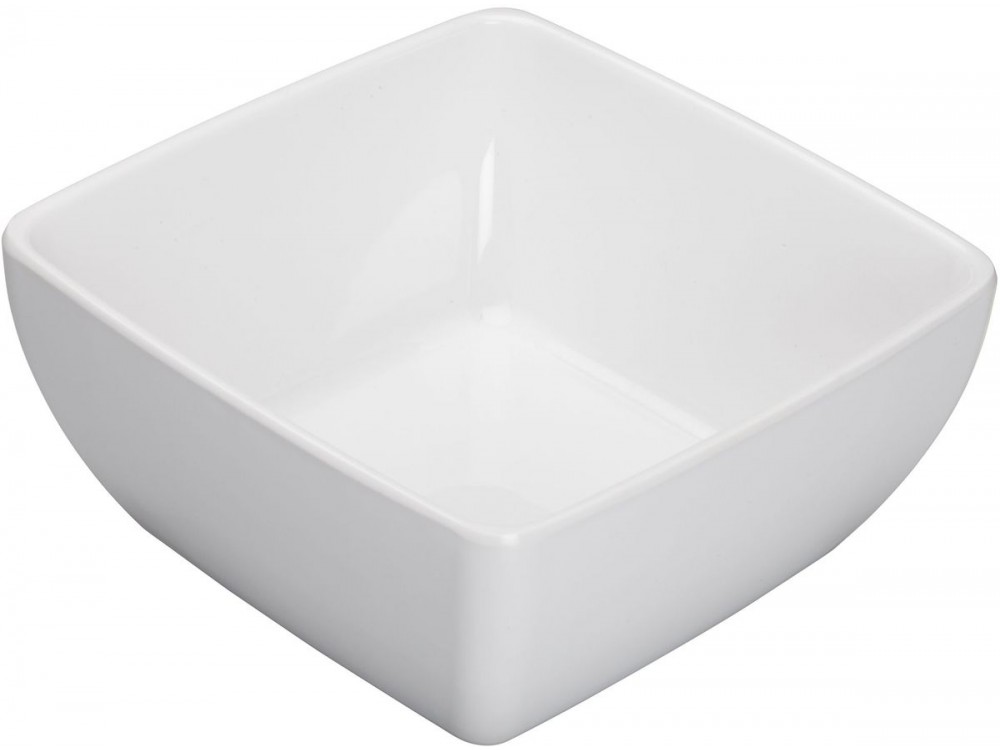Winco WDM009-204 White 12 pcs/case 7-1/2" Melamine Square Bowl