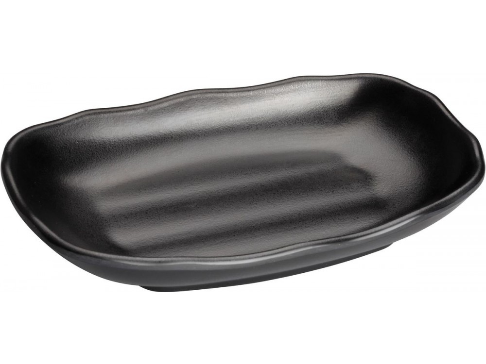 Winco WDM018-301 Black 24 pcs/case 7-3/4" x 5" Melamine Rectangular Plate