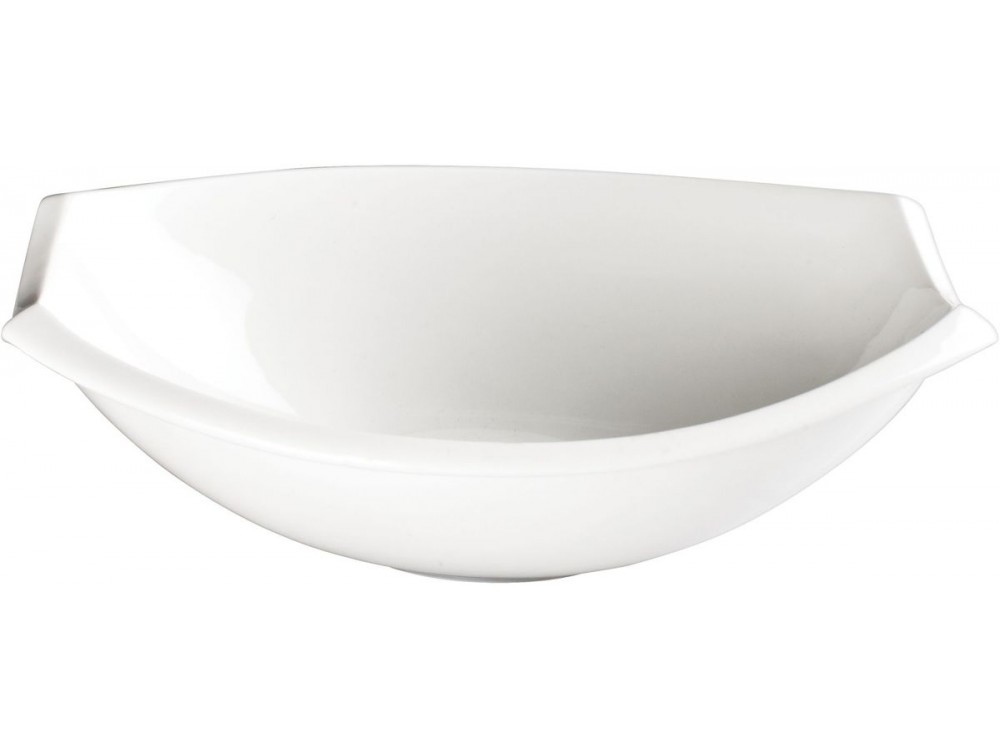 Winco WDP006-204 BERGOMI Creamy White 36 pcs/case 8" Porcelain Oval Bowl