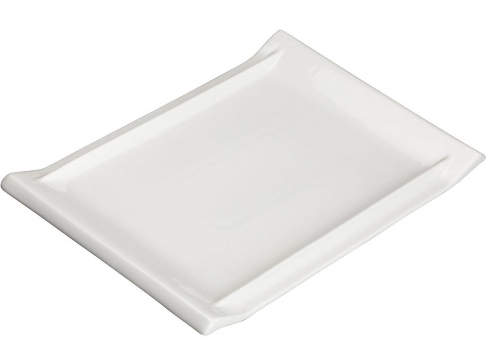 Winco WDP017-111 Bright White 24 pcs/case 10-1/8" x 7" Porcelain Rectangular Platter