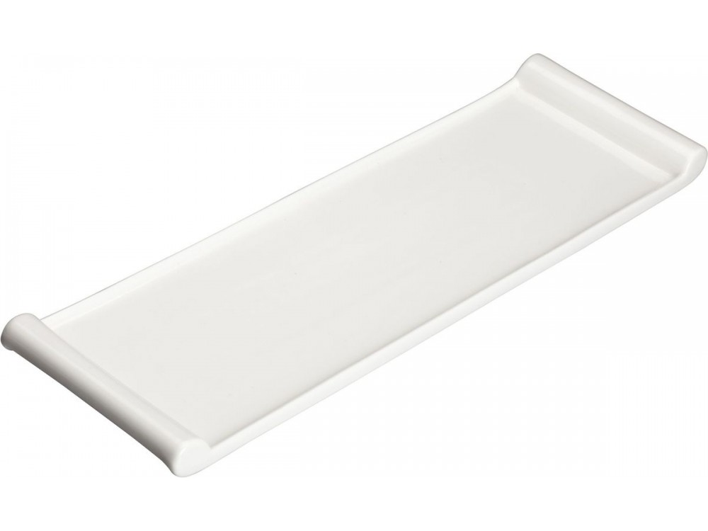 Winco WDP017-117 Bright White 12 pcs/case 16-1/4" x 5" Porcelain Rectangular Platter