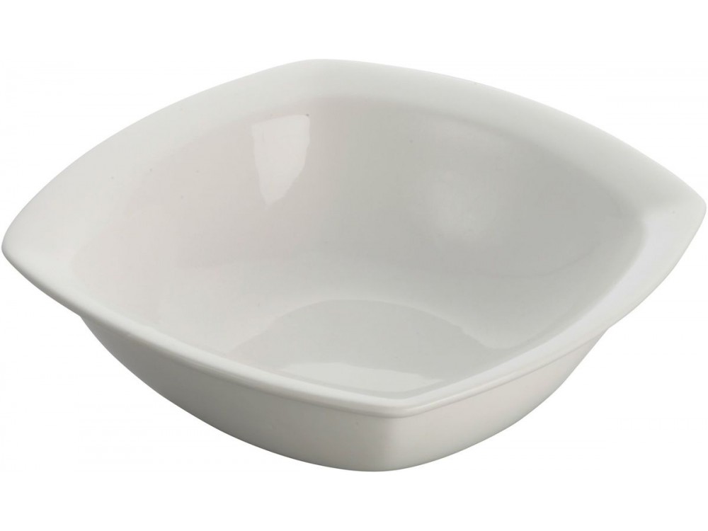 Winco WDP020-101 Bright White 36 pcs/case 5-1/2" Porcelain Square Bowl