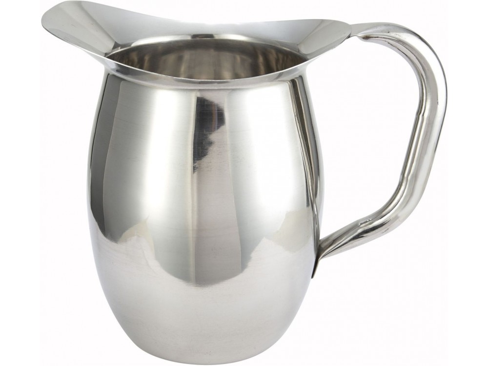 Winco WPB-2 Stainless Steel 2 Quart Bell Pitcher