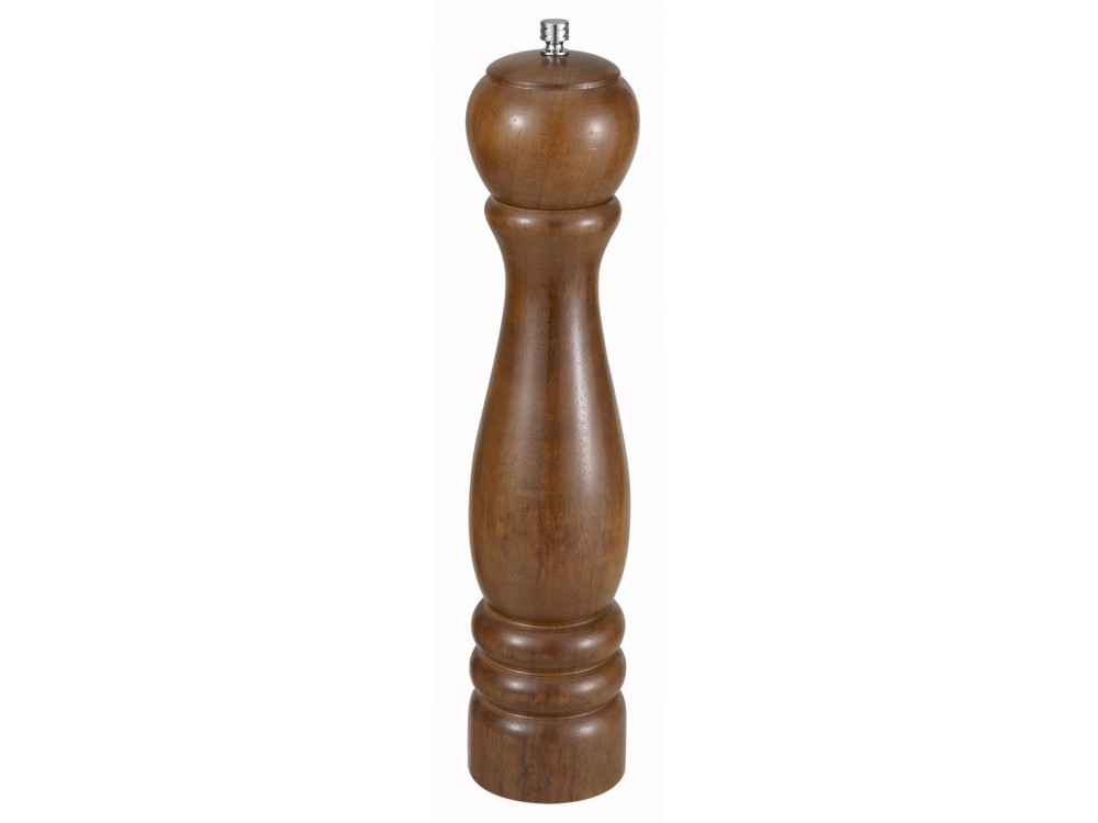 Winco WPM-12 Oak Finish 12" Traditional Peppermill