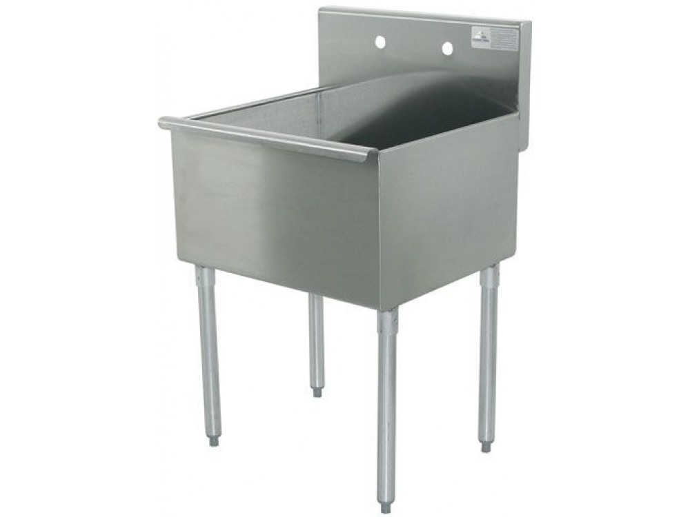 Advance Tabco 4-1-18 1-Compartment 430 Stainless Steel Square Corner Scullery Sink